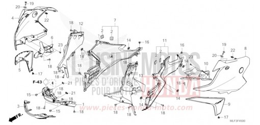 CARENAGE MILIEU NT1100DN de 2022